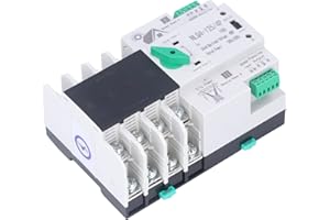BUACHOIS Interuptore Automatico a Doppia Alimentazione, 4P 100A PC, Interuptore di Transferencia Automatico Doppio ATS 400V AC Generatore Portatile Interuptore a Doppio Transferencia