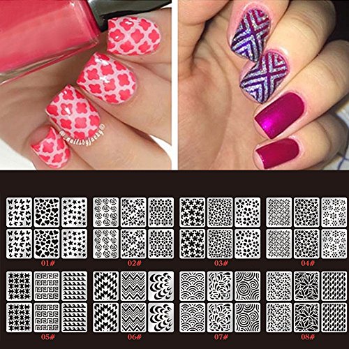 Blue Vessel 24pcs/set Nagelaufkleber Vinyls Nail Art Maniküre Schablone DIY Stanzwerkzeuge - 3