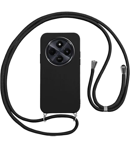 Ingen Cover Xiaomi Mi A2 Lite Con Cordino: Custodia Trasparente TPU Antiurto, Tracolla Regolabile, Nero - 2