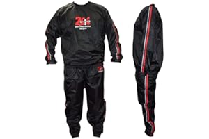 2FIT YOUR FITNESS PARTNER Heavy Duty 2Fit RED Sweat Sauna Suit Exercise Gym Fitness Jogging Track Suit Running Sweat Suit Weight Loss Sauna Bath Slimming Suit Anti-Rip M-6XL