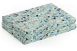 Yoga Studio 1'' Inch Chip Foam Half Yoga Block (Twin Pack)