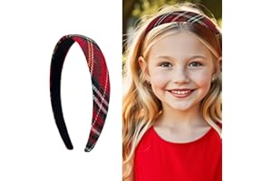 BOTTEGA DELLA PRINCIPESSA Diadema de Tartán Escocés para Niña-Diadema de Niña de Navidad-para niñas a partir de 3 años