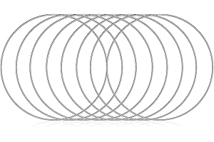 GENERIC Traumfänger Ringe 15 cm, 8 Stück Edelstahl Metallring, DIY Silber Deko Ring für Floral Hoop, Hochzeitskranz, Floristik, Wandbehang