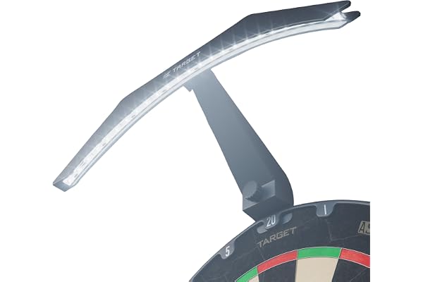 Target Darts Lampe LED pour Fléchettes - Eclairage de fléchettes pour l'ensemble de la planche | Câble Extra Long de 3m | Securely Fits All Dart Boards | Easy Assembly | Professional Darts Accessories