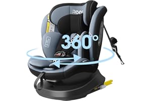 Reecle i-Size Siège Auto 360 Pivotant ISOFIX 40-150 cm, de la naissance à 12 ans (0-36 kg), ECE R129