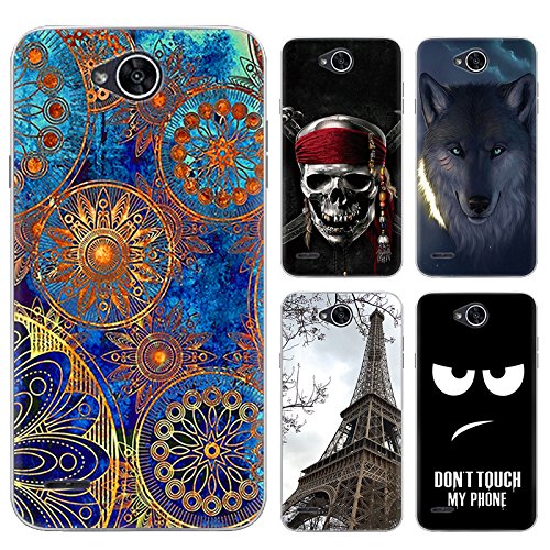 Funda Silicona LG X Power 2  DeepELE Colorido Dibujo Amigable Medio Ambiente Suave Shakeproof Protector Carcasa Patr  n Encantador  LA TORRE EIFFEL
