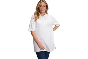 ULLA POPKEN Polo, Abbottonatura in Velluto, Regolare, Mezza Manica T-Shirt Donna