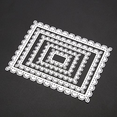 Demiawaking 5Pcs Getränke und Dessert Schneiden Schablonen DIY Sammelalbum Dekor Papier Karten, Metall Buchzeichen , Metall Lesezeichen als Geschenk fuer Freunde - 2