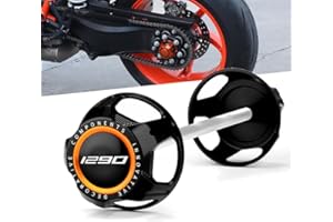 Modeer Für 1290 SUPER DUKE GT 2016~2024 1290 Super Duke R/EVO ~2023 Motorrad Sturzschutz Hinterrad Achse Gabel Crash Slider Guard Zubehör (Schwarz/Orange)
