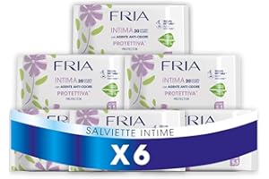 Fria Intime Protettive Salviette Igiene Intima con Agente Anti-Odore, Ginecologicamente Testate, Tessuto Gettabile nel WC, Dermatologicamente Testate, Confezione Risparmio da 120 Salviette
