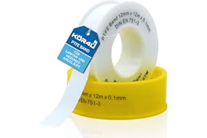 kör4u 1 x taśma teflonowa DVGW do gazów i wody taśma uszczelniająca PTFE, taśma uszczelniająca gwintowana