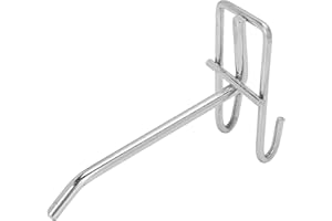 DEROR Gancho de Estante de supermercado, 30 Piezas de supermercado Gancho de Rejilla de Hierro Gancho de Estante de exhibición de joyería Gancho de Estante de 3,5 mm de Espesor(10cm)