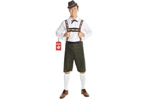 Morph Oktoberfest Costume da uomo Bavarese Bavarese da uomo, costume da bavarese da uomo, costume da uomo tirolese, costume da Oktoberfest da uomo Carnevale, taglie L, XL