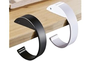 UYVPAER 2 Pièces Supports De Sac Pour Table - En Forme De C - Insert De Table Robuste - Alliage Haute Résistance - Crochets Pour Sacs - Portable Et Pliable