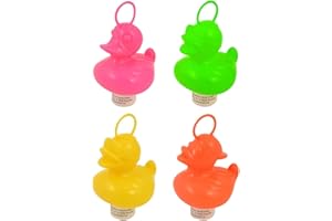 Henbrandt 20 Canards Plastiques 7cm avec Hameçon (Alourdis) - 4 Couleurs - Plastic Ducks with Hooks - Assorted Colours