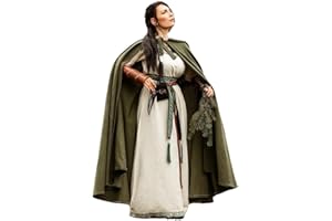 Leonardo Carbone® Unisex Mittelalter Umhang Frantz mit Kapuze - Mittelalter Kleidung Damen Herren, Cape Männer, Hobbit Kostüm, LARP, Wikinger, Cosplay, Renaissance, Halloween - 100% Baumwolle