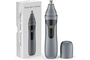 SMITY Nasenhaartrimmer, wiederaufladbare kabellose Ohr Augenbrauen Trimmen Werkzeug Dual-Edge-Klingen Rasierapparat einfache Reinigung mit Anzeigelicht für Mann Frau