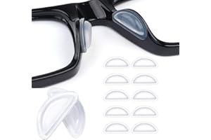 OPUGIT Silikon Brillen-Nasenpads, 3,5mm Selbstklebende, rutschfeste Brillen-Nasengriffe mit Airbag für Sonnenbrillen, Brillen, Lesebrillen,5 Pairs,Klar