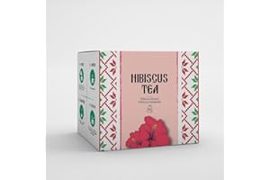 Hibiscus Tea by Amelia Rose | 50 Tea Bags | 100% Natural Hibiscus Flowers | Caffeine Free