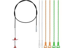 Yamitora 7 Stück Abflussspirale Spülbecken Reinigungshaken,Abflussschlange Abflussreiniger Spirale Rohrreinigungsbürste,Haar Clog Reinigungsspirale Tool für Waschbecken Badewanne Abwasserkanäle