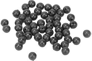 PLPLAAOO 50 Uds. De Cuentas de Pesca de 8mm, Conjunto de Frijoles espaciales, tapón de línea de Pesca de Gel de sílice, Frijoles para Evitar colisiones para Pescar