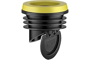 HOHOVYVY Guarnizione WC anti-odore con valvola di ritegno flangia WC per 100-110 tubi in PVC (nero)
