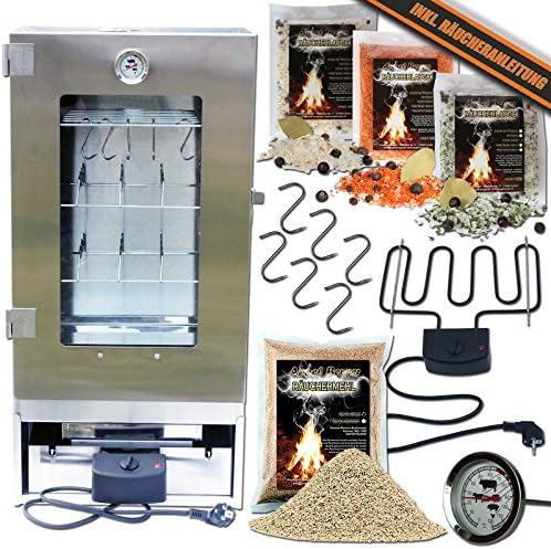 Angel Berger stainless steel smoke oven with viewing window and electric heater and various accessories
