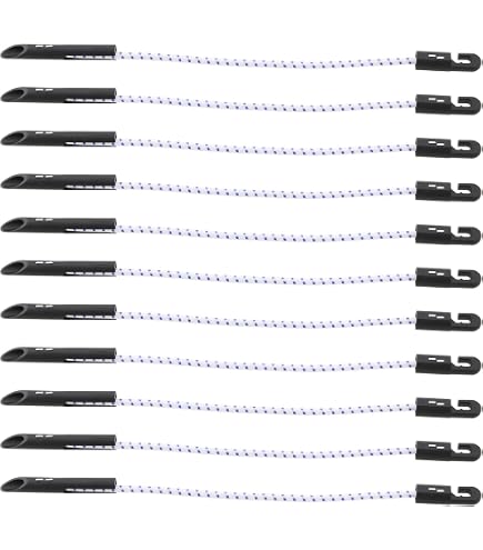 Lot De 30 Sangles élastiques De Fixation Bleues | Longueur 30 Cm (extensibles), Pour Bâche, Filet, Tente - 9