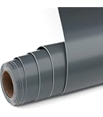 Rouleau Vinyle Adhésif Décoratif - Gris Moyen Brillant 2m X 61,5cm - NEUF