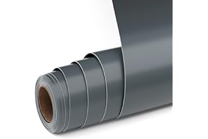 UIOK Vinilo Adhesivo Permanente, Mate Gris Vinilo Permanente para Cricut, 30,5 cm x 457,7 cm Rollo de Vinilo Gris para Cerámica, Vidrio, Taza (Gris)