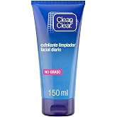 Clean &amp; Clear Daily Non-Oily Facial Cleanser Scrub, 150 ml | Anti-Blackhead and Impurities, Removes Dirt and Excess Oils, Dee