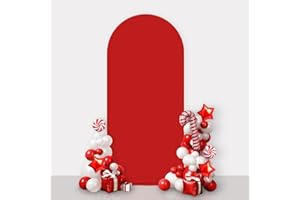 AIBIIN Red Bow Backdrop 2 Sided Backdrop for Wedding, Birthday, Baby Shower and Banquet 80 x 182 cm