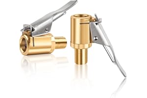 Yeepeo Zestaw 2 zatyczek dźwigni zaworu samochodowego 8 mm, uchwyt pneumatyczny, mosiężny adapter, sprężone powietrze, szczypce do napełniania opon, zatyczka momentowa, złączka, z gwintem zaworu