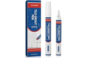 TULAMORIY Rotuladores para Juntas de Azulejos, Rotuladores Blancos, Kit Reparación Juntas Azulejos, Reparador y Blanqueador de Lechada para Baño, Cocina y Suelo, Repara Juntas Descoloridas con Efecto Duradero