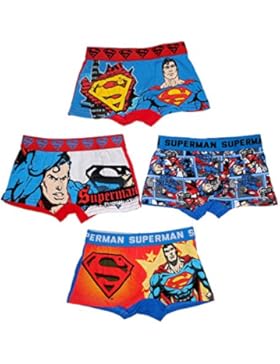 DC Superman Unterwäsche Boxer Shorts für Jungen 4er Set