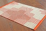 50 x 80 cm Alfombra de tejido reversible tejido 100% material orgánico con tintes vegetales.Tapete. 1'8' x 2'8' Orange/Pink Designer Pattern Rug/Mat, Style: 1865