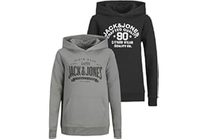 JACK & JONES Junior Kinder Hoodie Set - Größe 128 bis 176 - Kapuzen-Pullover für Kids - Pulli im Mehrfach-Pack mit verschiedenen Motiven und Farben