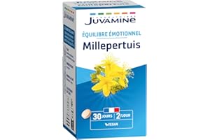 JUVAMINE - Millepertuis - Equilibre et Bien Etre Emotionnel - Soutient la Relaxation et le Bien-être Mental et Physique, Maintien d'un Sommeil Sain - 60 comprimés - Fabriqué en France