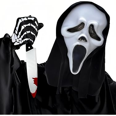 Techpinmin Halloween Maske Mit Zwinkern - Cosplay Maske Rot Für Karneval & Partys