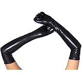 krautwear® Guanti lunghi da donna, effetto bagnato, effetto pelle, lunghezza circa 53 cm