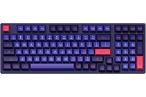 Akko 3098 Neon Tastiera da gioco meccanica cablata, tastiera rollover N-key programmabile PBT con profilo ASA a doppio scatto, compatibile per layout USA Win/Mac