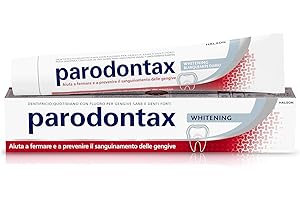 Parodontax Dentifricio Whitening, Effetto Sbiancante*, per Gengive Sane e denti Forti, Uso Quotidiano, Gusto migliorato, 75ml