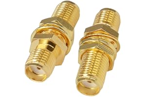BOOBRIE Connecteur Femelle SMA Adaptateur Coaxial SMA Femelle vers SMA Femelle Connecteur Coaxial Femelle à Femelle Adaptateur d'Antenne WIFI pour Antenne GPS / Périphériques LAN sans Fil,etc Lot de 2