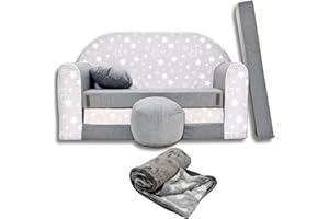millybo Divano per bambini con funzione di sonno, pieghevole, 3 in 1, per bambini, con funzione letto, per ragazze, ragazzi, mini divano-letto, cameretta dei bambini, (A39)