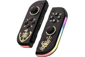 AUFGLO Retro Games Versatile Wireless Controllers for Switch - Compatible with Switch Console, Lite, and OLED - JC Replacement with Dual Motors, 6-Axis Gyro, and Wake-Up Function
