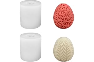 HENGBIRD 2 Moldes de Silicona Para Huevos de Pascua, Moldes de Silicona 3d, Molde de Silicona Para Huevos de Pascua Para decoracióN de Tartas, Chocolate, JabóN, Cera de Soja, Regalos de Pascua