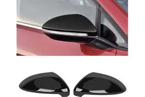 TTCR-II 2 PCS Compatibile con Espejo de Puerta Lateral VW Golf 7 Golf 7.5 2013-2018, Carcasas Espejos Retrovisores per Volkswagen Golf Hatchback/Estate/Alltrack,Carcasa Espejo Izquierda+Derecha-Negro