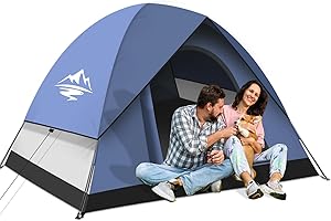 ‎PUREBOX Zelt 2-4 Personen Camping Zelt - Ultraleichte Wasserdicht Kuppelzelte Winddicht 4 Saison, Doppelschicht Rucksack Zelte Für Trekking, Familien, Rucksackreisen, Festival, Outdoor