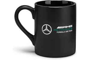 Mercedes AMG Petronas Formula One Team - Tazza con logo, nero, collezione ufficiale, merchandise della Formula 1, 310 ml