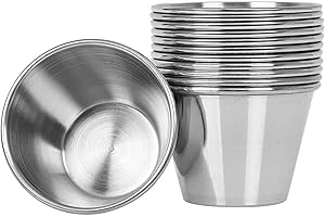 GENÉRICO LOW&EE® Flaneras en Acero Inoxidable - Molde para flan - Flaneras individuales - Molde Repostería Antiadherente - Postres - Salsas - 12pzs - Ø8 cm